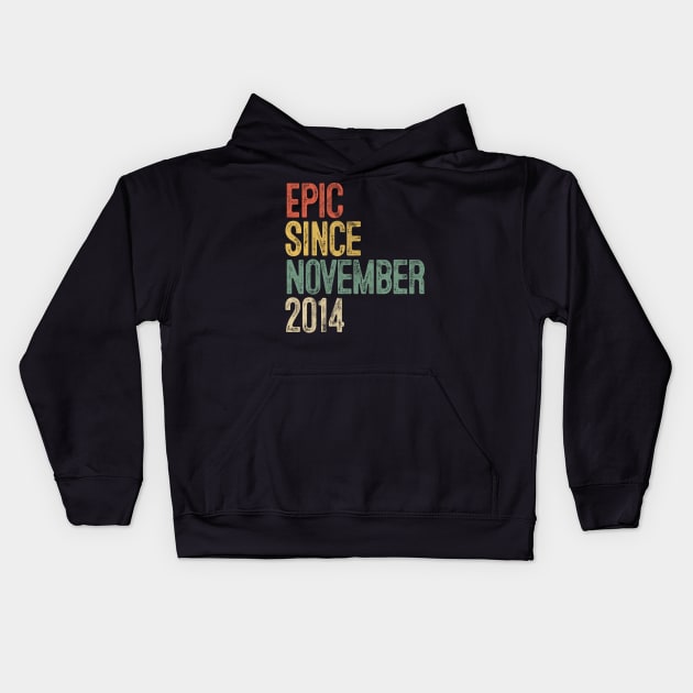 Funny Epic Since November 2014 5th Birthday Gift 5 Year Old Kids Hoodie by rhondamoller87